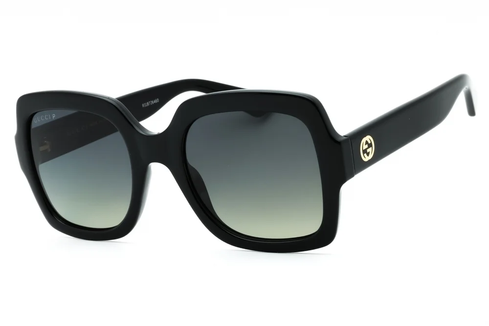NWT Gucci GG1337S-002 Black Rectangular 54mm Sunglasses